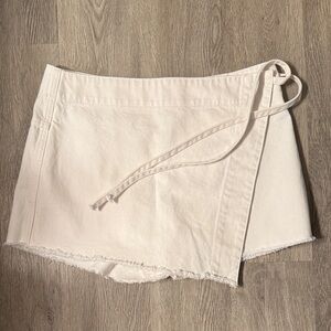 White Denim Skort